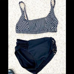 Bikini  cute top with lining & hi rise bottoms